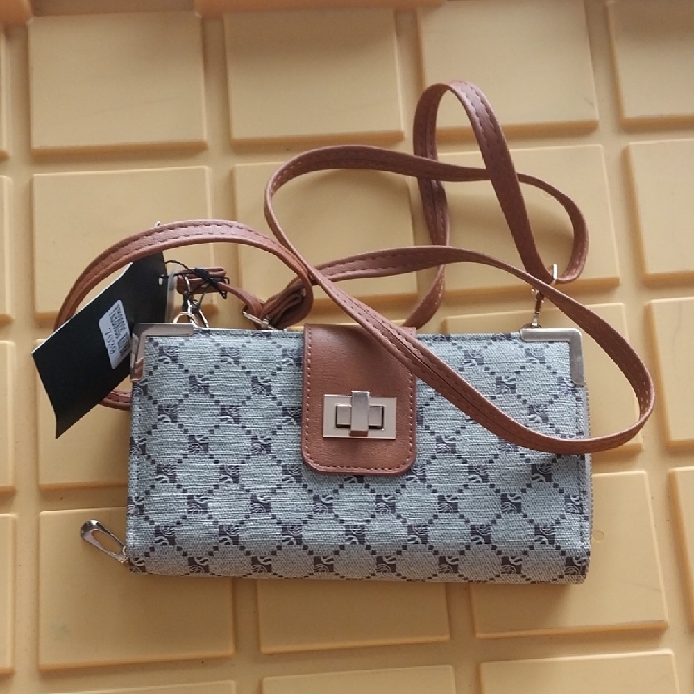 Chic Tan and Cream Women's Clutch